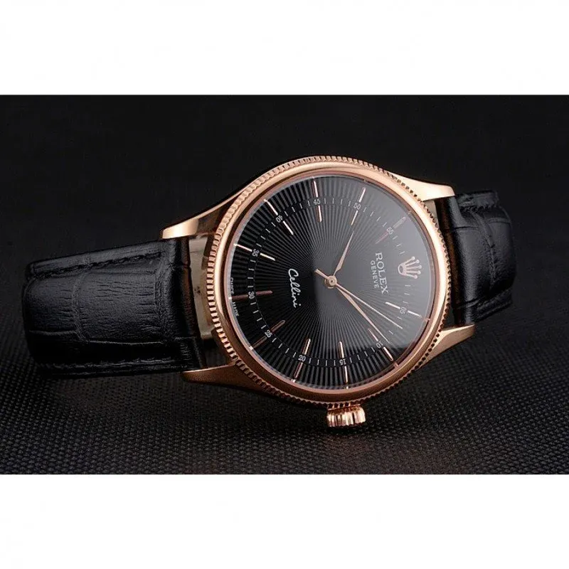 Superclone Rolex Cellini 38mm Black Dial REP016815