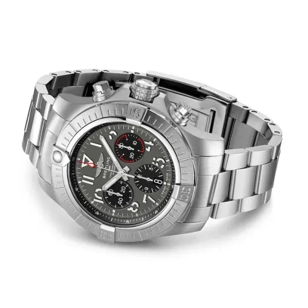 Breitling Avenger Men Automatic Grey Stainless Steel Watch AB01821A1B1A1