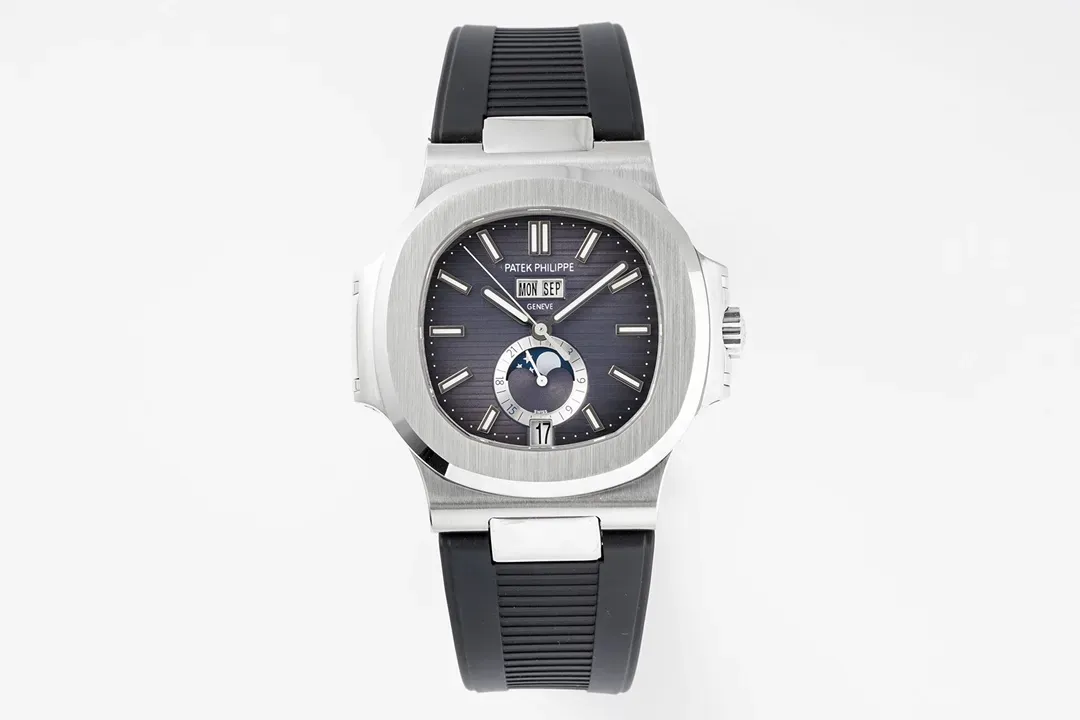 Patek Philippe Nautilus Blue Rubber Strap Watch