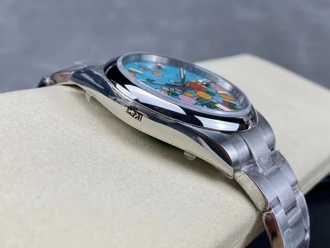 Superclone Rolex Oyster Perpetual 41 mm Turquoise Dial 124300