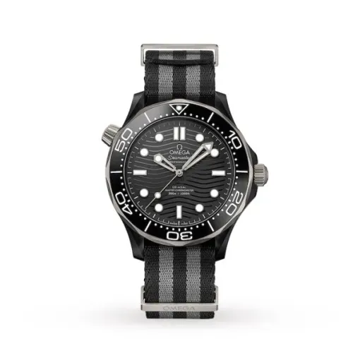 Omega Seamaster Men Automatic Black Fabric 007 Watch O21092442001002