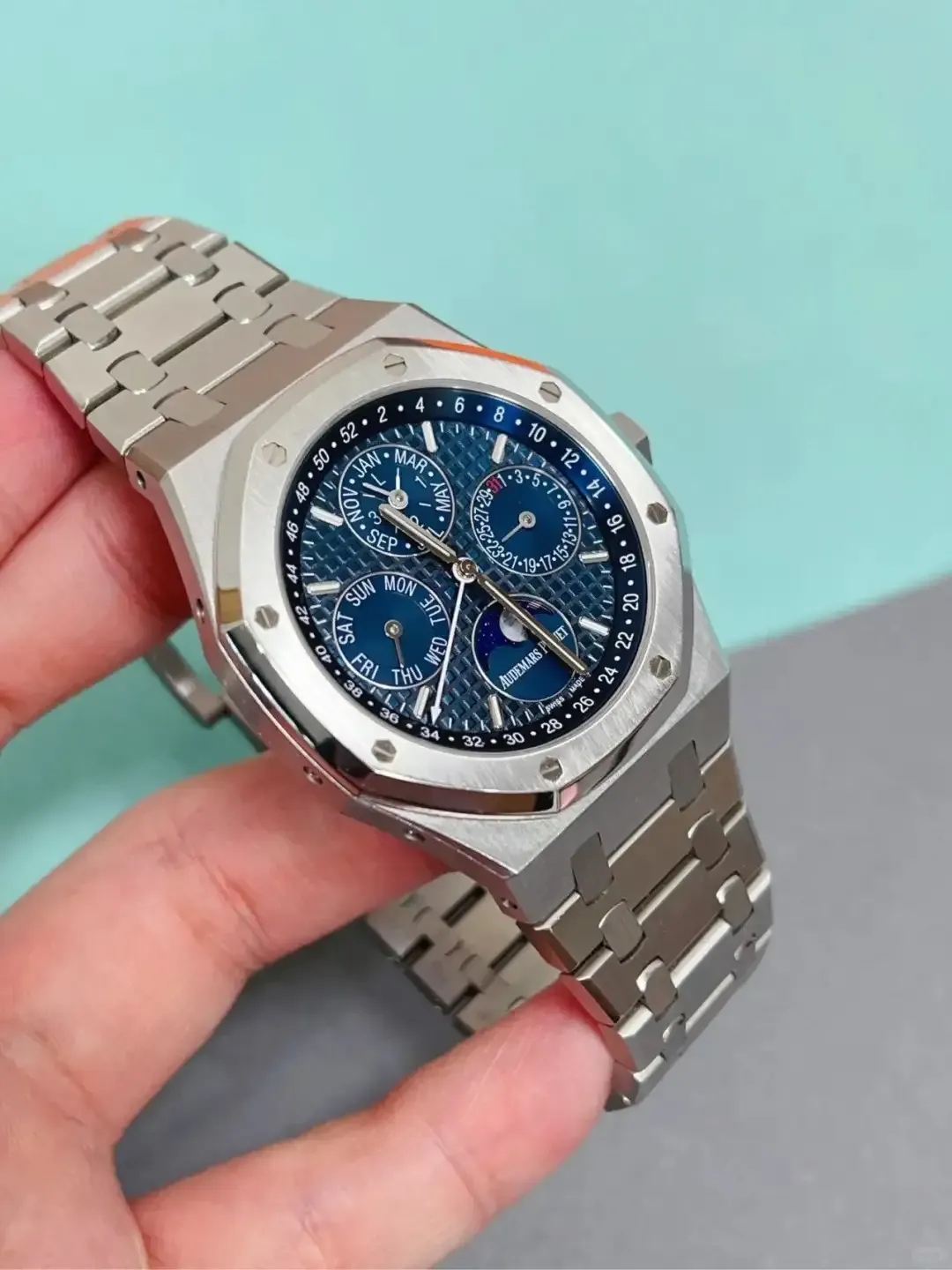 Audemars Piguet Royal Oak Perpetual Calendar Blue 26574ST.OO.1220ST.02