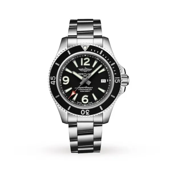 Breitling Superocean Men Automatic Black Stainless Steel Watch A17366021B1A1