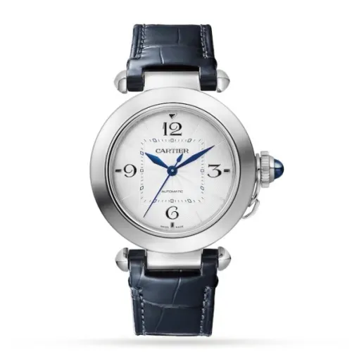 Cartier Pasha de Cartier Women Automatic Silver Alligator Watch WSPA0012