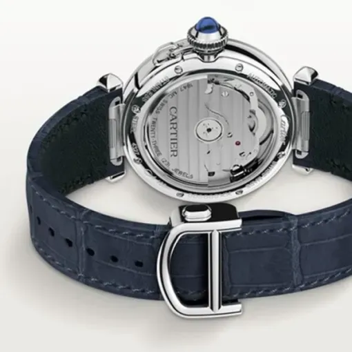 Cartier Pasha de Cartier Women Automatic Silver Alligator Watch WSPA0012