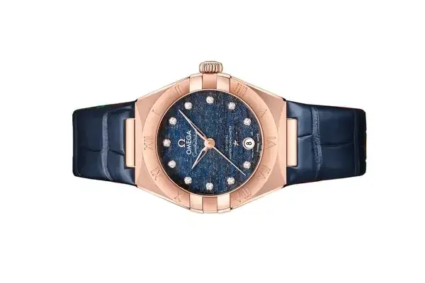 Omega Constellation Women Automatic Blue Leather Watch O13153292099001