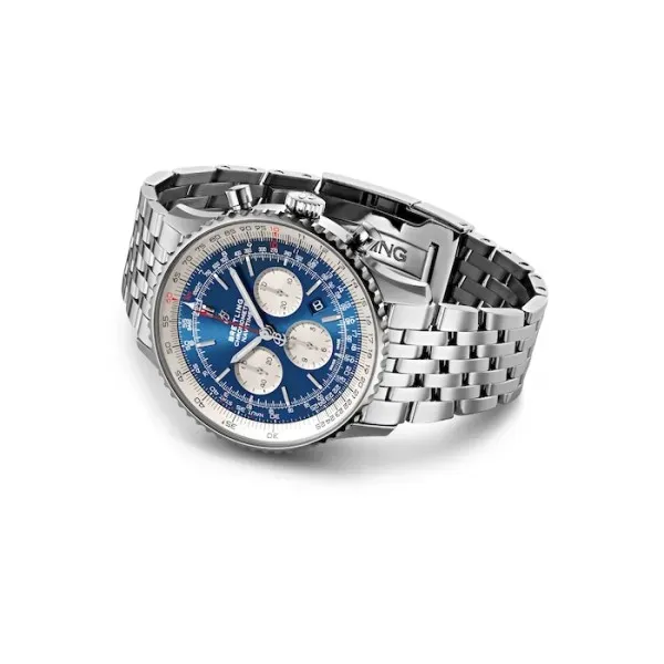 Breitling Navitimer Men Automatic Blue Stainless Steel Watch AB0127211C1A1