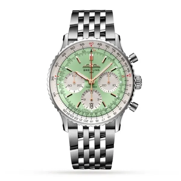 Breitling Navitimer Men Automatic Mint Stainless Steel Watch AB0139211L1A1