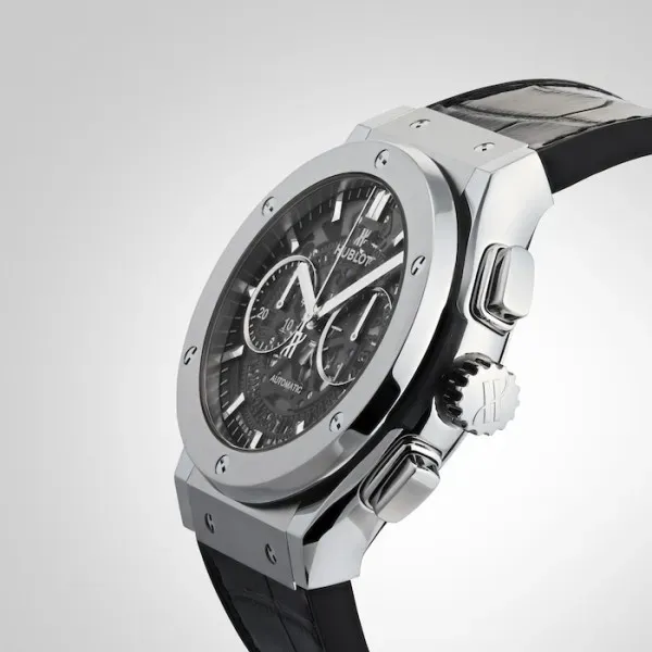 Hublot Classic Fusion Men Automatic Skeleton Leather Watch 525.NX.0170.LR