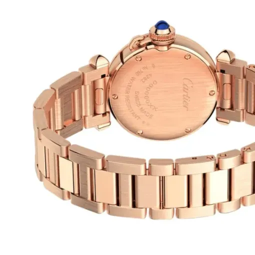 Cartier Pasha de Cartier Women Quartz Silver 18ct Rose Gold Watch WJPA0018