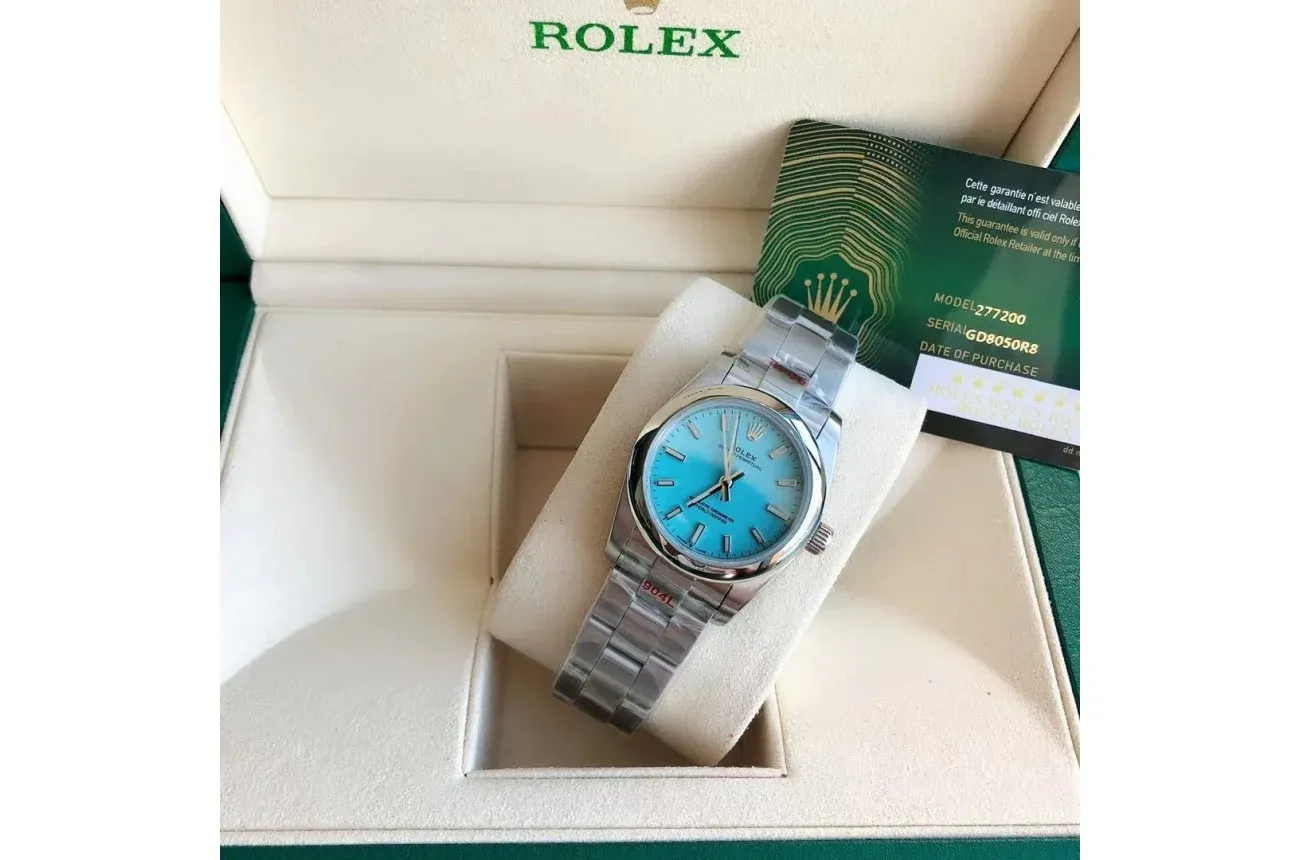 Couple Watches Rolex Oyster Perpetual 31/41mm SS/SS Tiffany Blue/Stk
