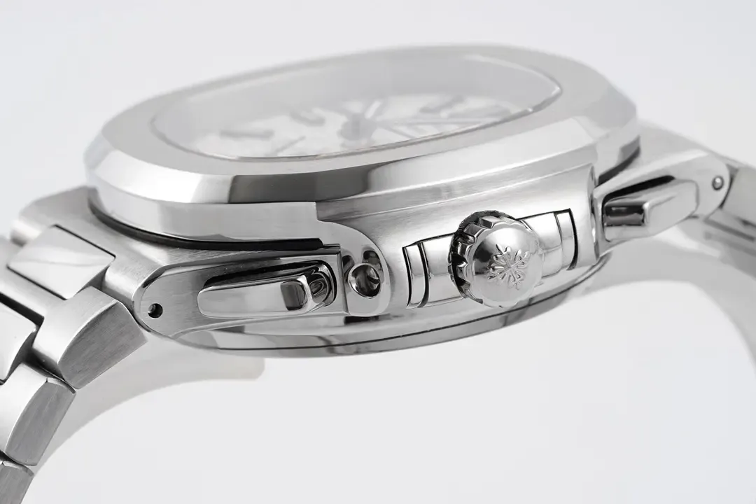 Patek Philippe Silver Nautilus Chronograph Watch