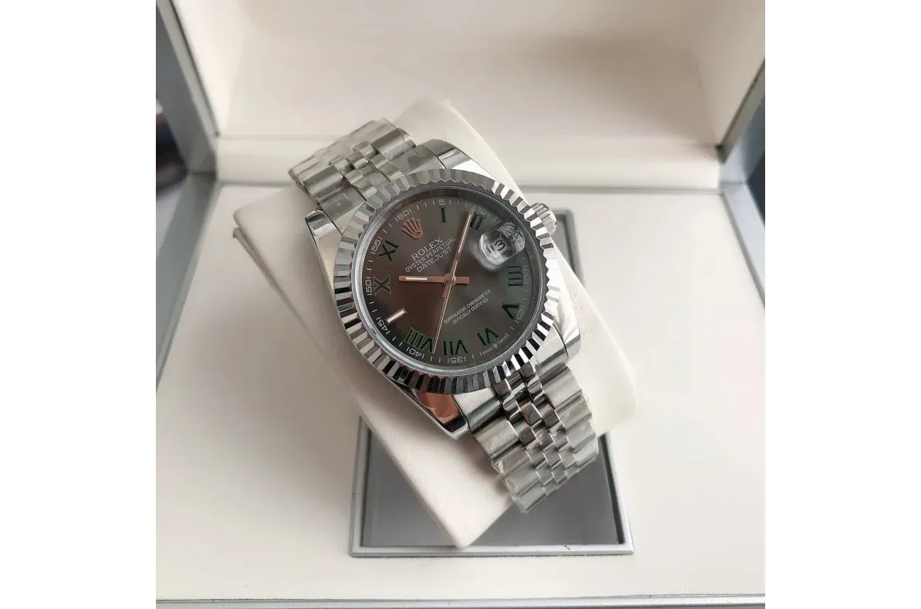 Couple Watches Rolex Datejust 36/28mm SS/SS Jub Grey/Rmn