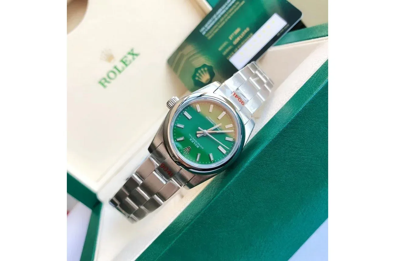Couple Watches Rolex Oyster Perpetual 31/41mm SS/SS Green/Stk