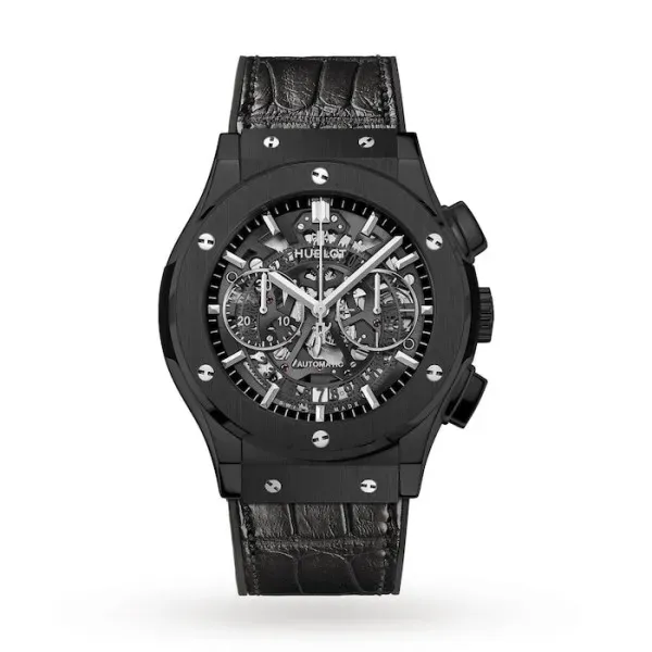 Hublot Classic Fusion Men Automatic Black Alligator Watch 525.CM.0170.LR