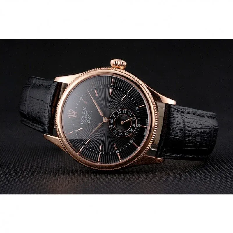 Superclone Rolex Cellini 38mm Black Dial REP016792