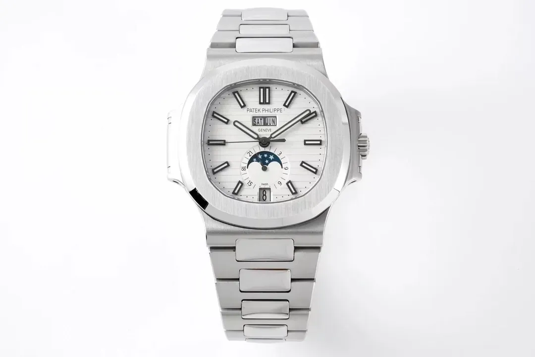 Patek Philippe Nautilus Silver Annual Calendar