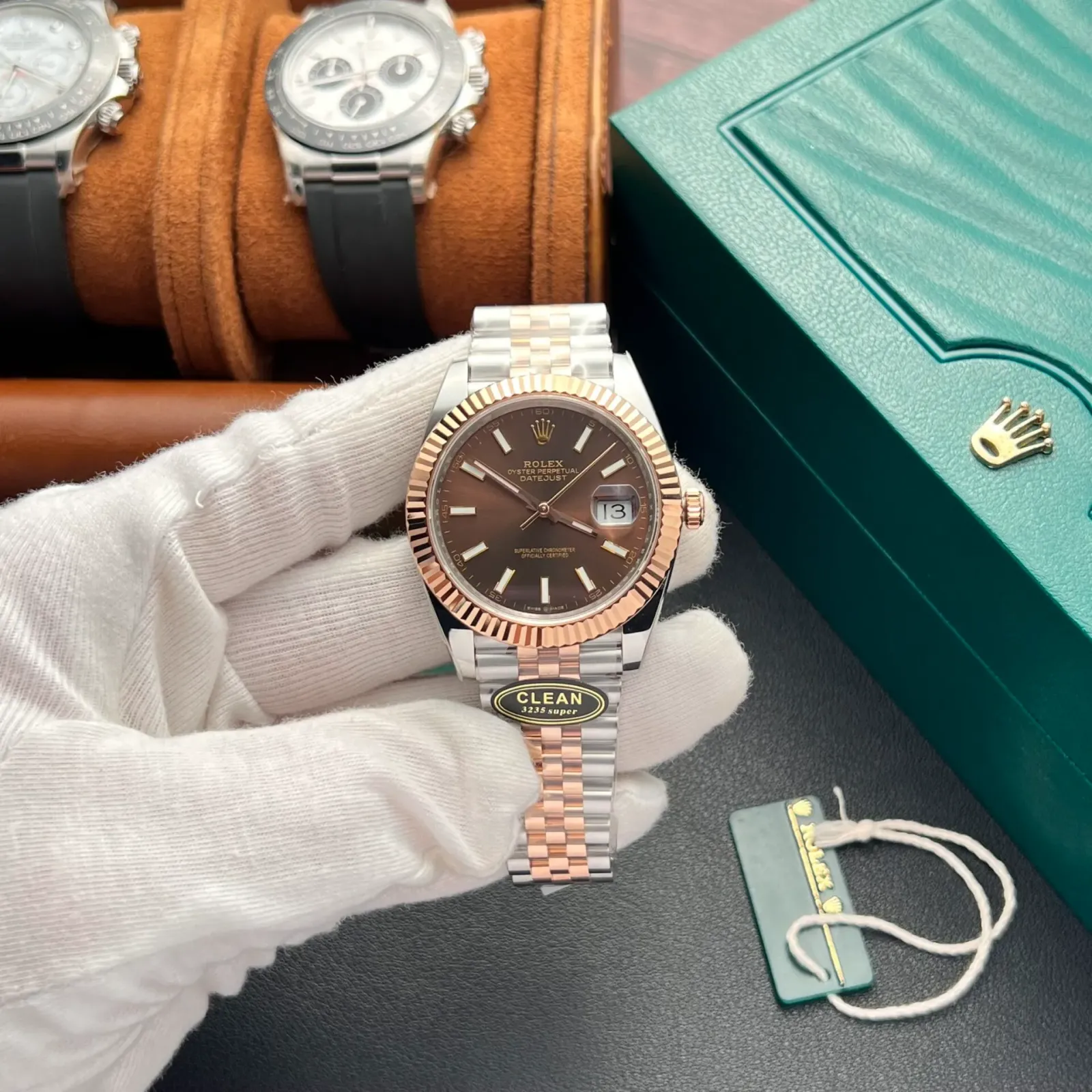 Superclone Rolex Datejust 41 mm Chocolate Dial 126331 Jubilee