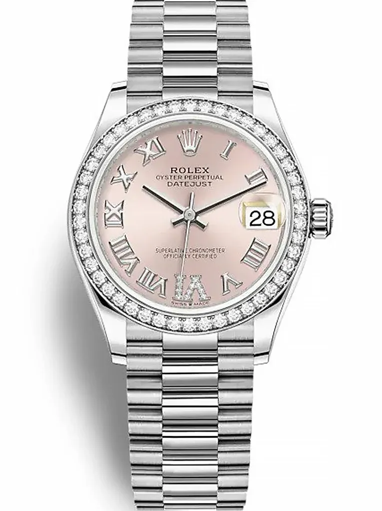 Rolex Datejust 31mm Pink set with diamonds Dial 278384RBR