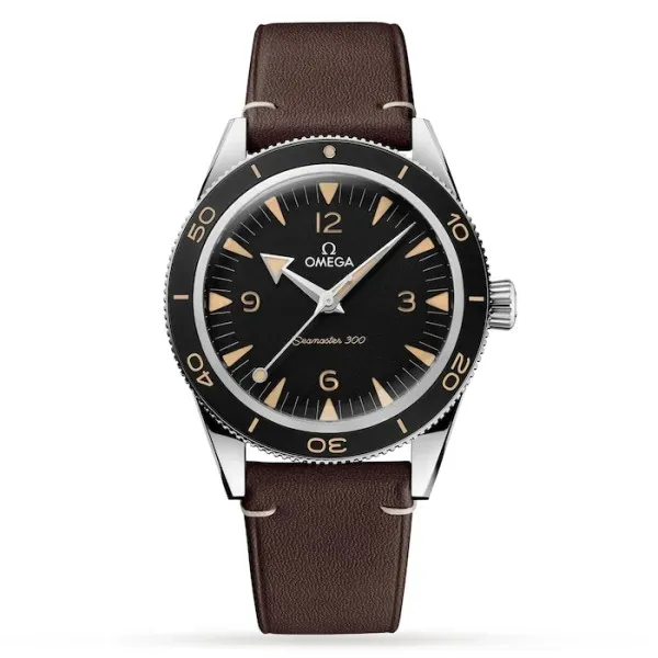 Omega Seamaster Men Automatic Black Calf Watch O23432412101001