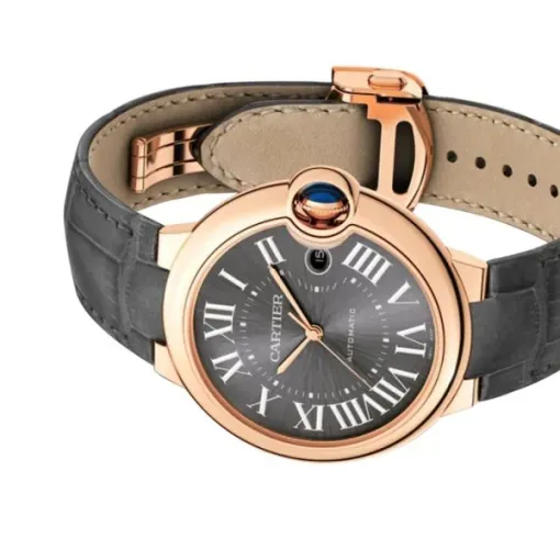 Cartier Ballon Bleu de Cartier Men Automatic Grey Alligator Watch WGBB0050