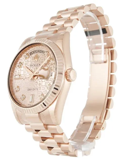 Rolex Day-Date 36mm Rose Dial 118235 F