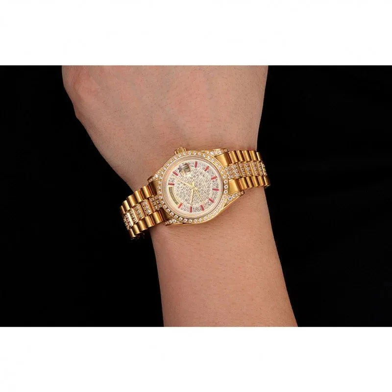 Superclone Rolex Day-Date 37mm Gold Dial 1453960