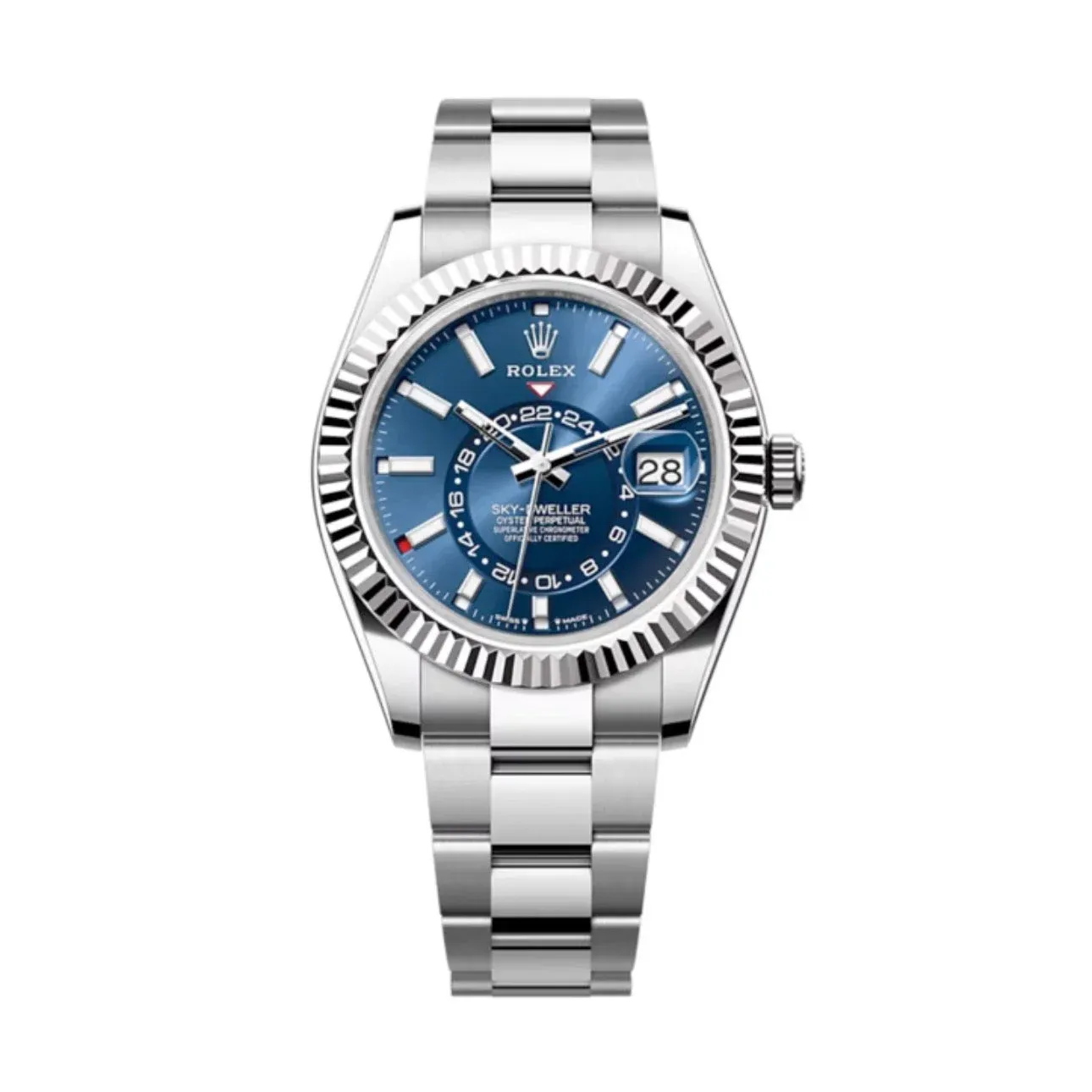 Superclone Rolex Sky-Dweller 42 mm Bright blue Dial 336934 Oyster