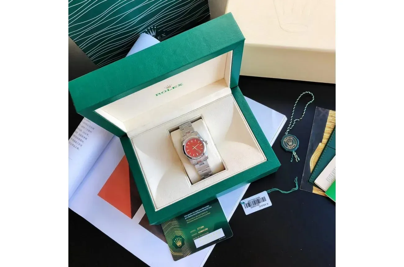 Couple Watches Rolex Oyster Perpetual 31/41mm SS/SS Red/Stk