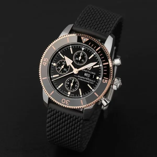 Breitling Superocean Heritage Men Automatic Black Rubber Watch U13313121B1S1