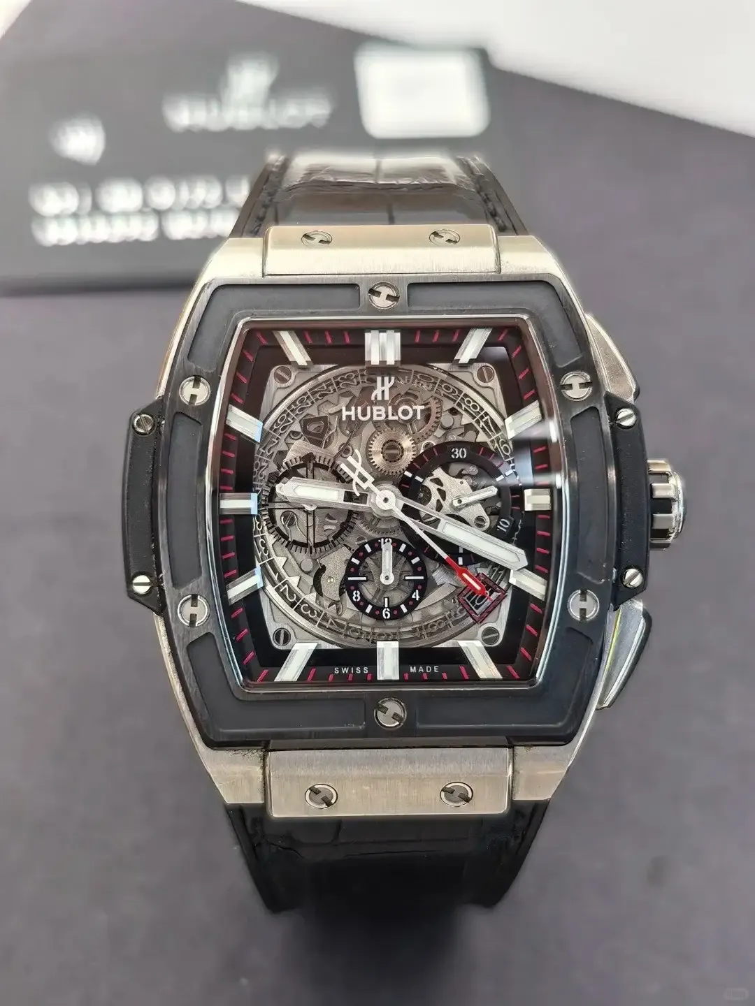 Hublot Spirit Of Big Bang Men Automatic Black Rubber Watch 601.NM.0173.RX