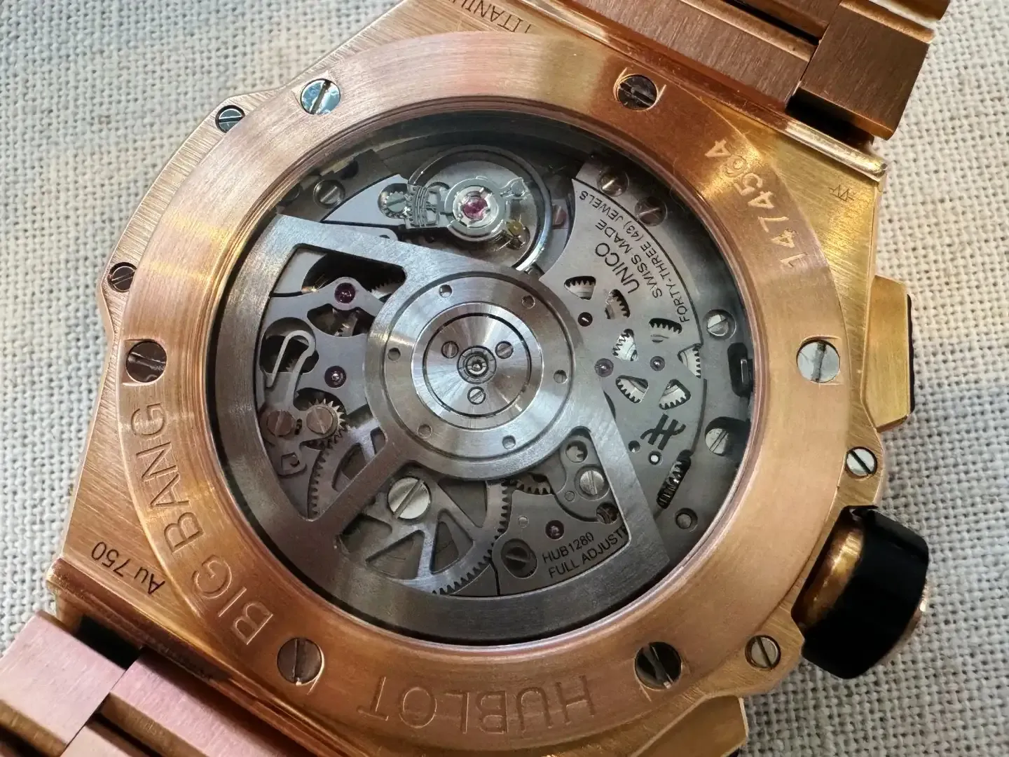 Hublot Big Bang Men Automatic Black 18ct Rose Gold Watch 451.OX.1180.OX