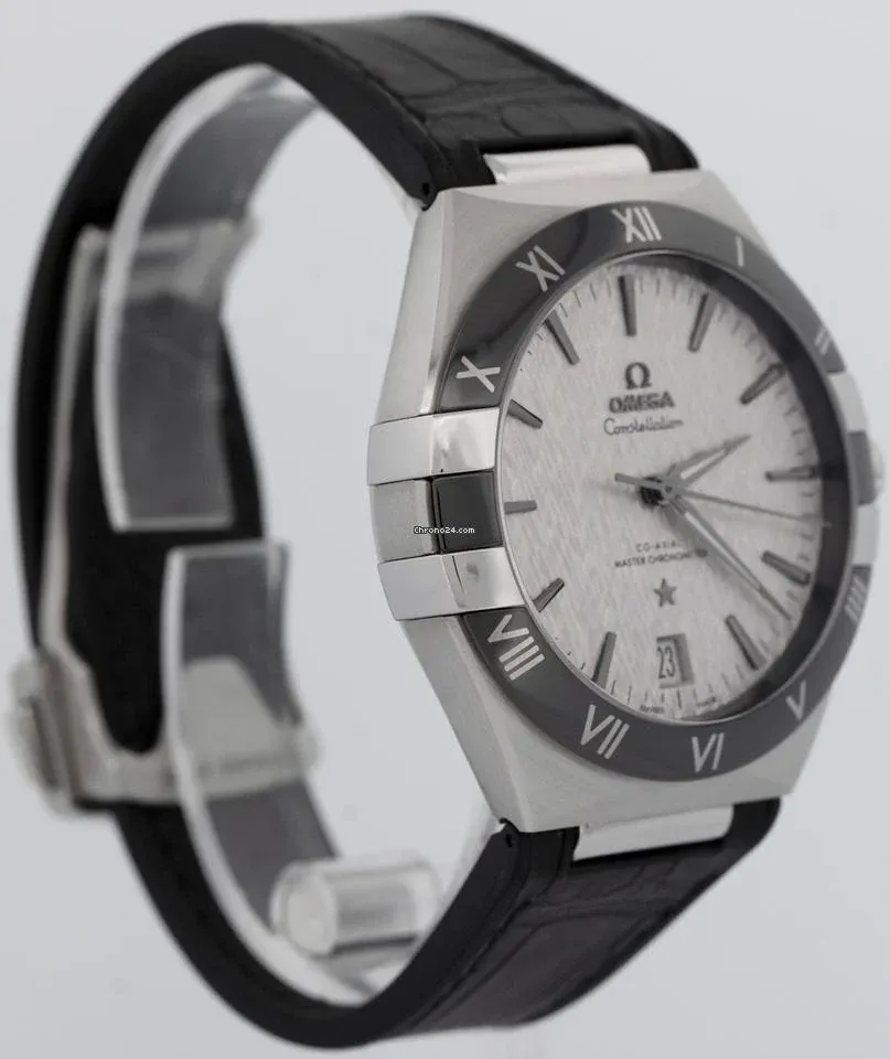 Omega Constellation Men Automatic Grey Leather Watch O13133412106001