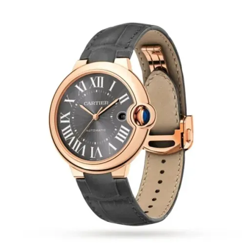 Cartier Ballon Bleu de Cartier Men Automatic Grey Alligator Watch WGBB0050