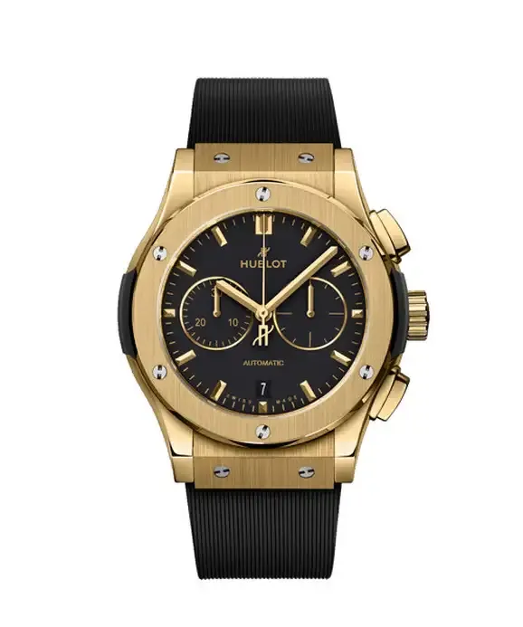 Hublot Classic Fusion Men Automatic Black Rubber Watch 541.VX.1130.RX