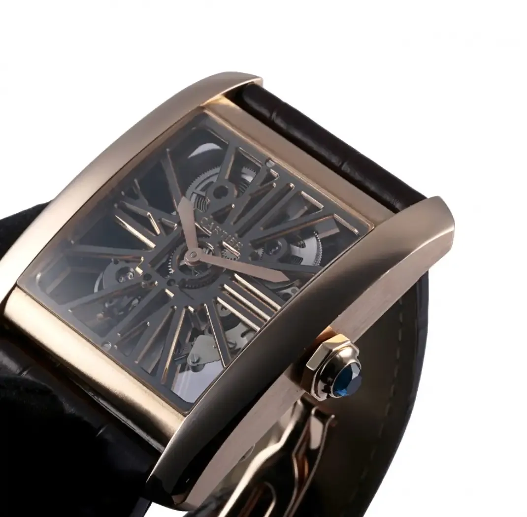 Cartier Tank MC Men Automatic Leather Watch W5310040