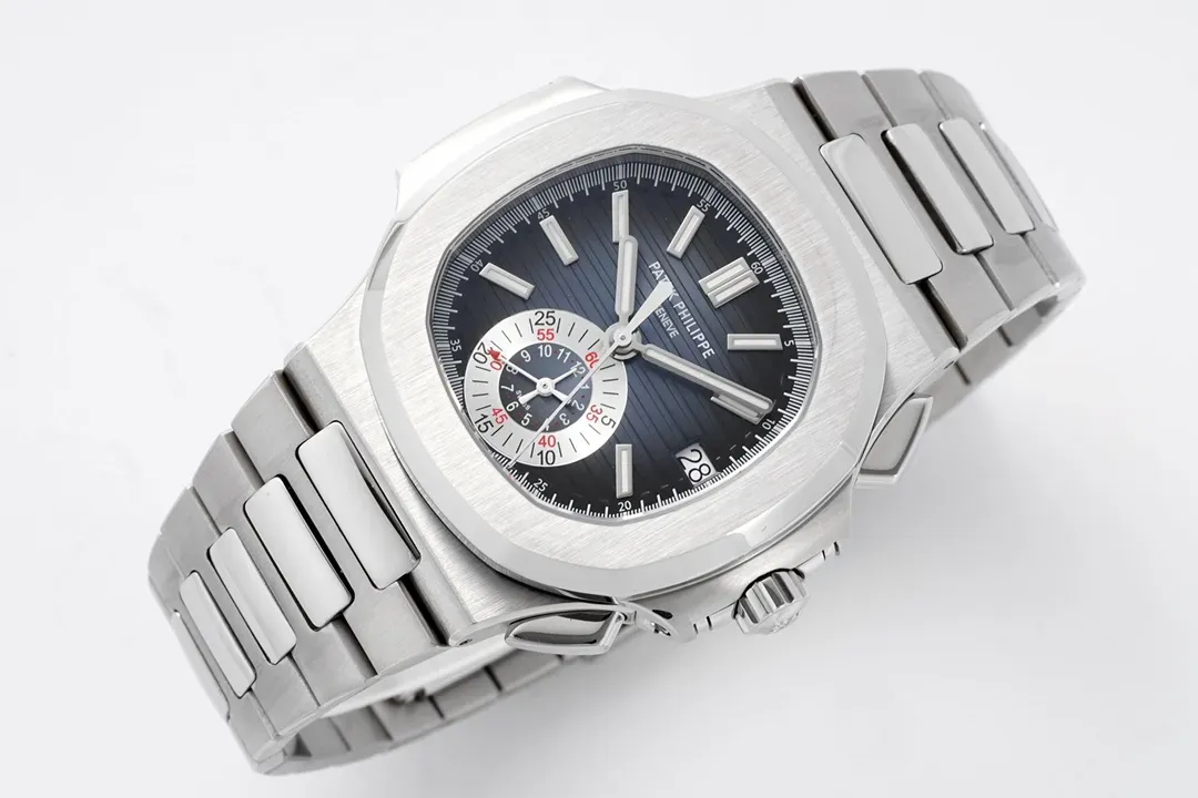 Patek Philippe 5980 Silver Chronograph Watch