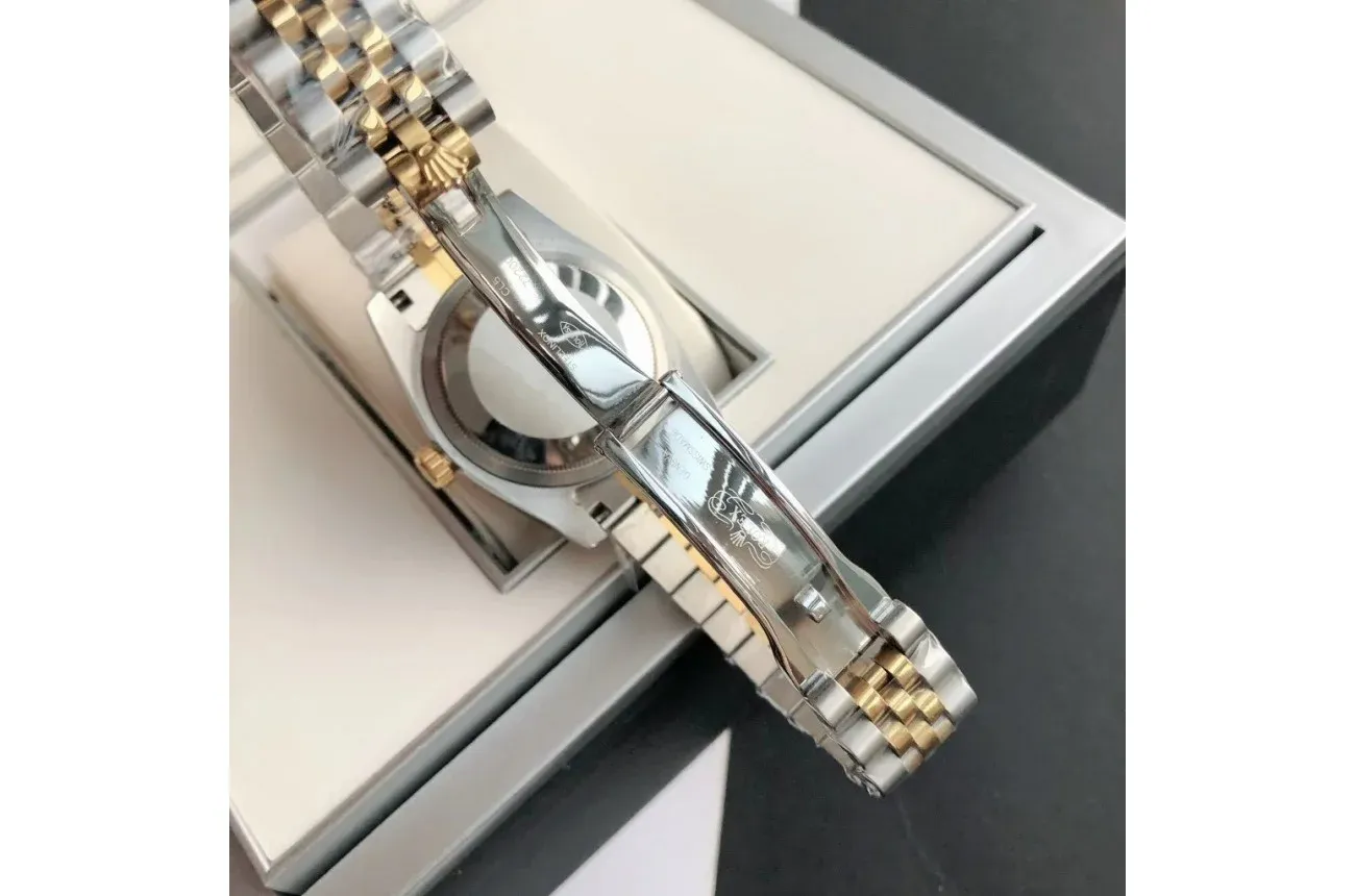 Couple Watches Rolex Datejust 36/28mm RG/SS Jub White/Dial