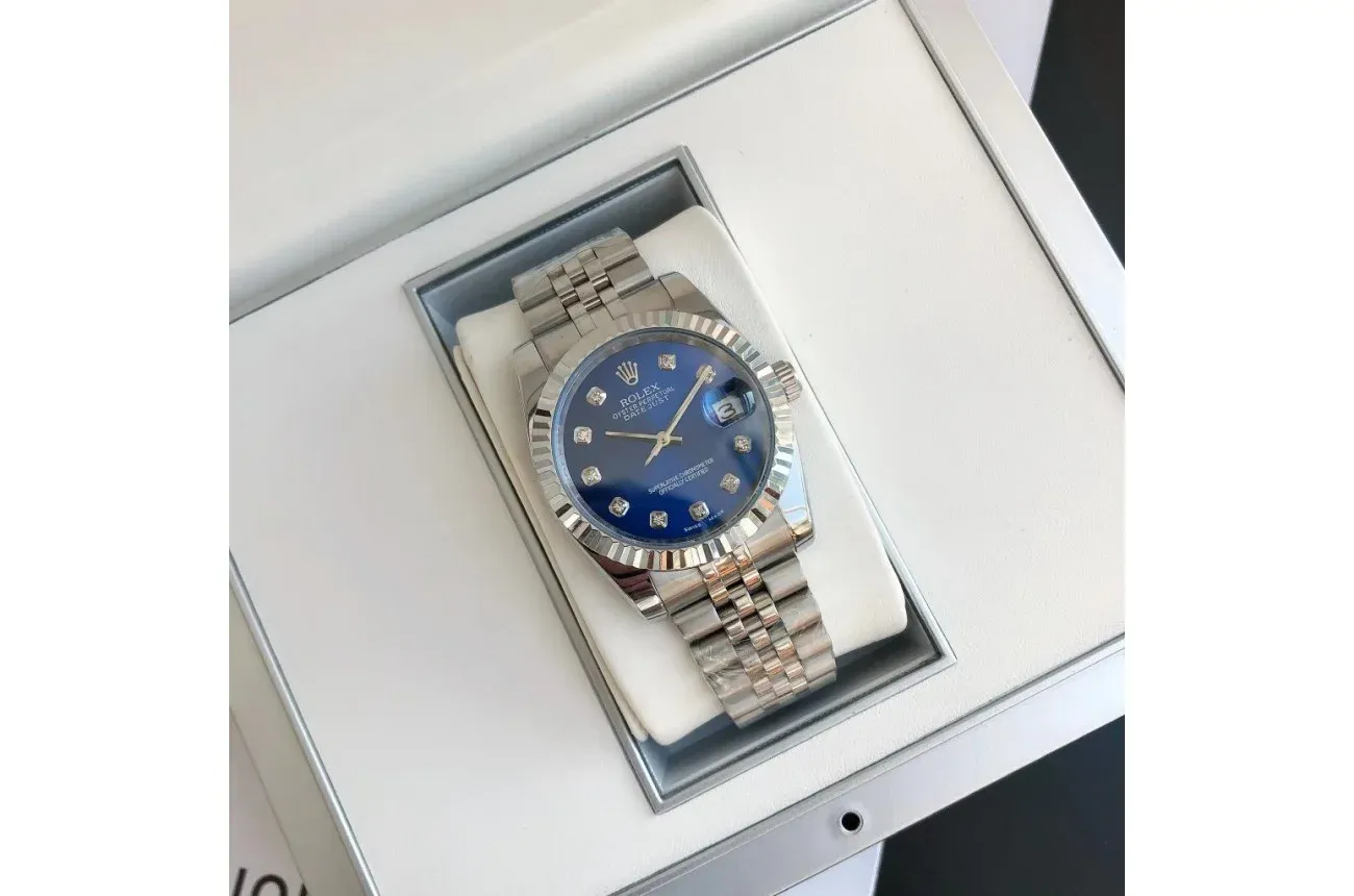 Couple Watches Rolex Datejust 36/28mm SS/SS Jub Blue/Dial