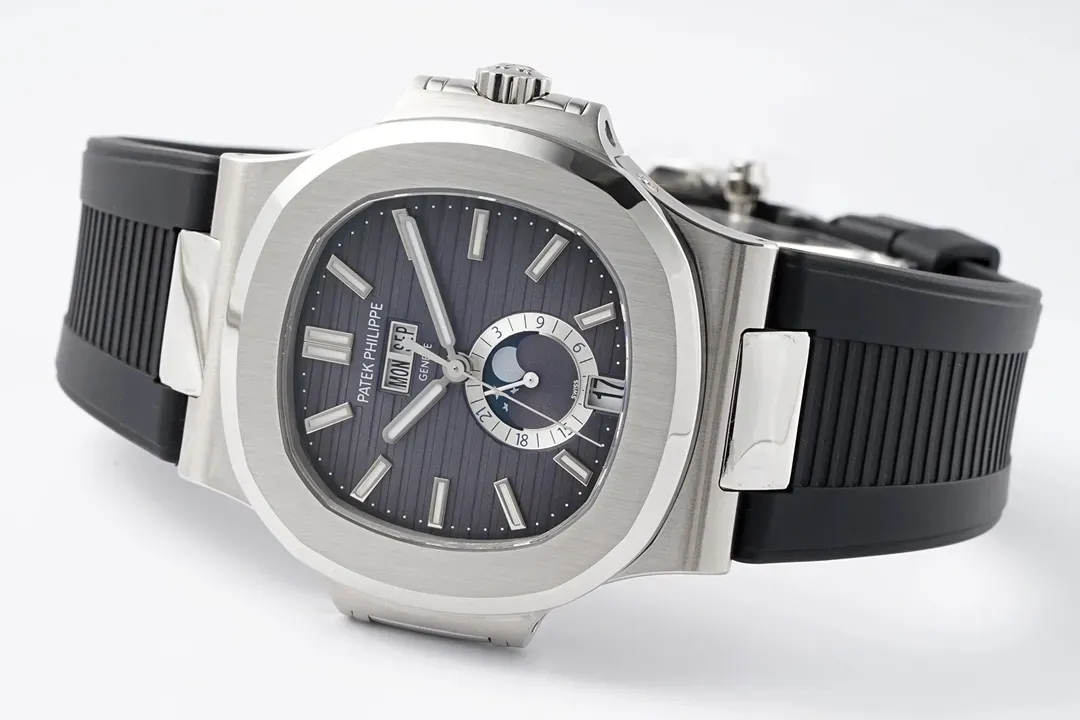 Patek Philippe Nautilus Blue Rubber Strap Watch