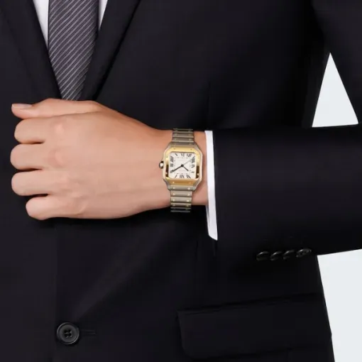 Cartier Santos de Cartier Men Automatic Silver Stainless Steel Watch W2SA0016