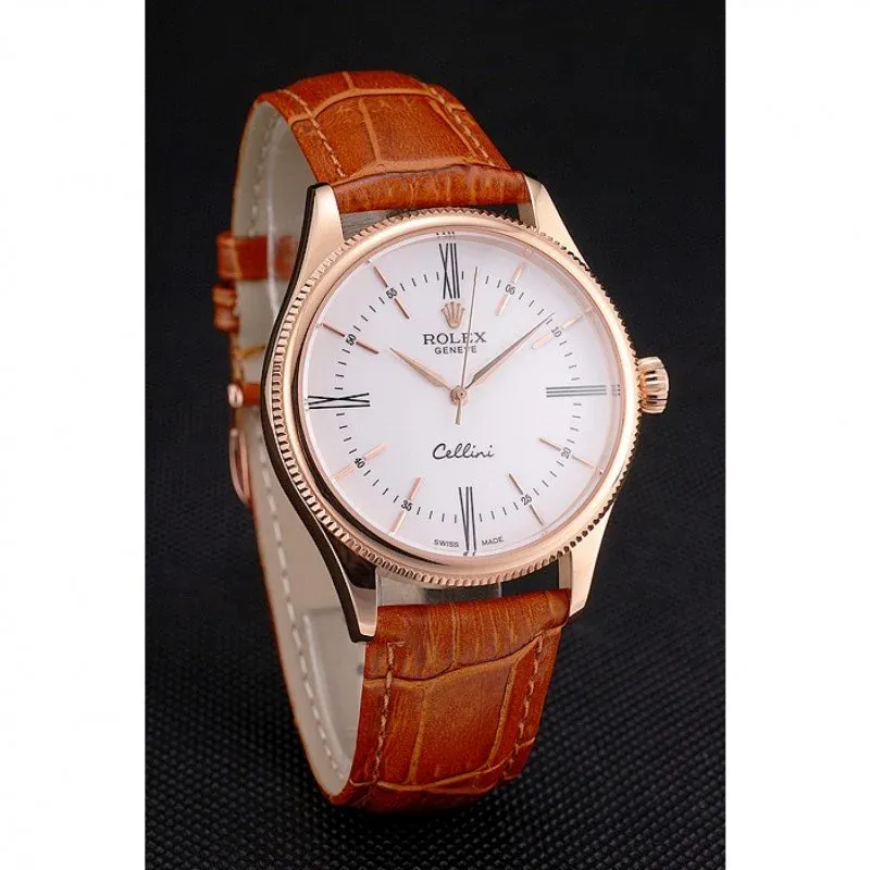 Superclone Rolex Cellini 38mm White Dial REP016795