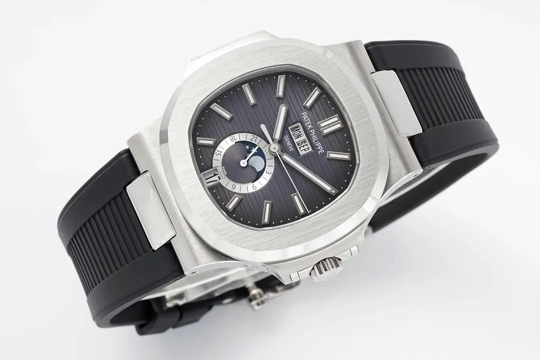 Patek Philippe Nautilus Blue Rubber Strap Watch